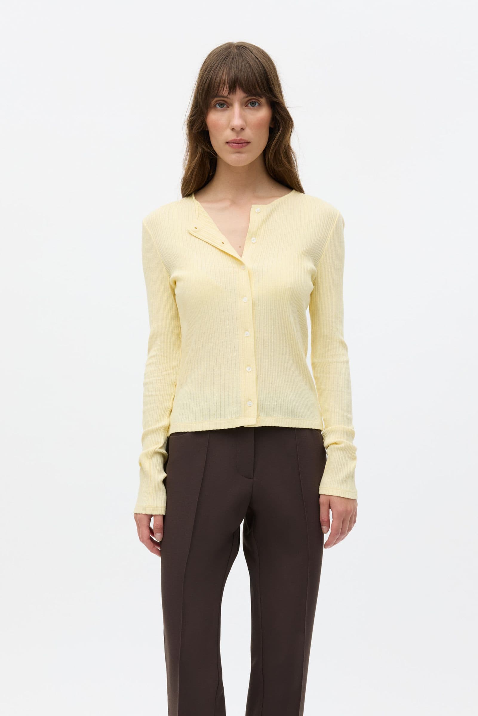ENVOLVI LS LONG CARDIGAN 7275 Double Cream