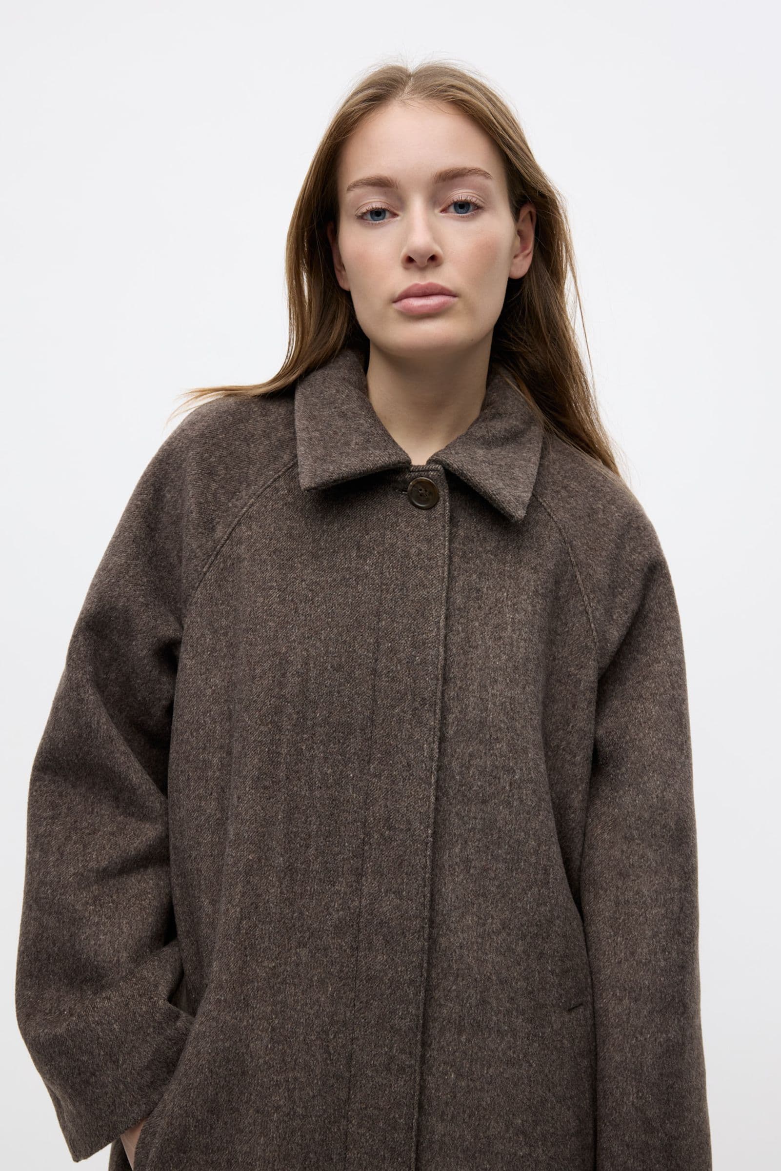 ENSENECA WOOL MIDI JACKET 7276 Brown Mel